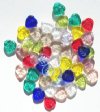 50 9mm Transparent Multi Mix Leaf Beads